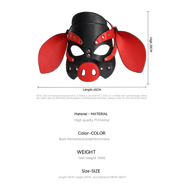 Cosplay Roleplay Pig Head Mask Party Role Play Sexy Toy Supplies Bdsm Fetish Adult Costume House of Dasein Couples
