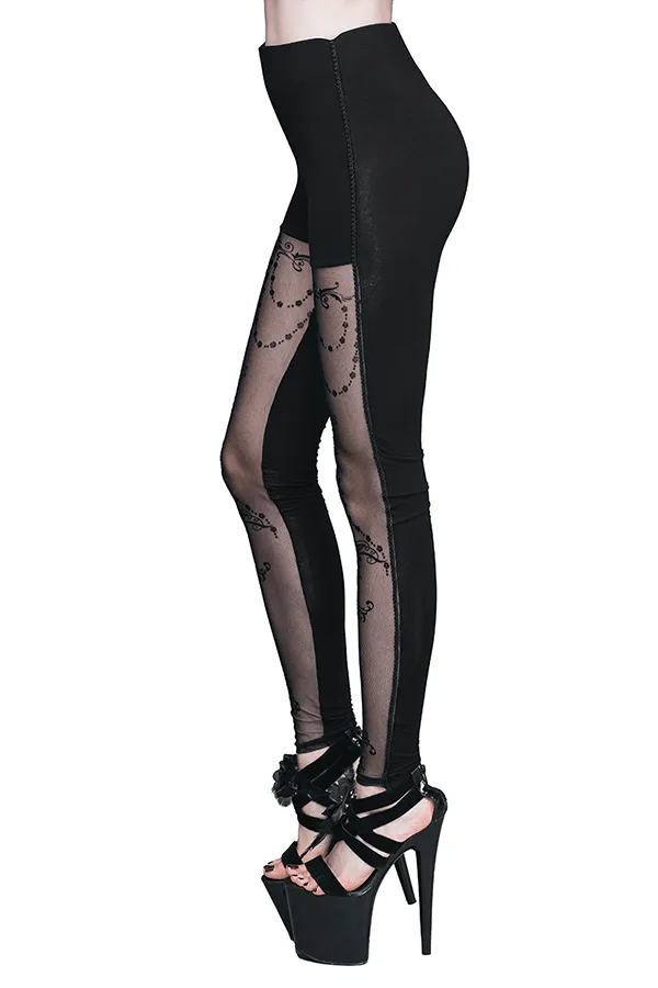 Baroque Pattern Leggings for Women Gothic Elegance EVEs SECRETS Anal