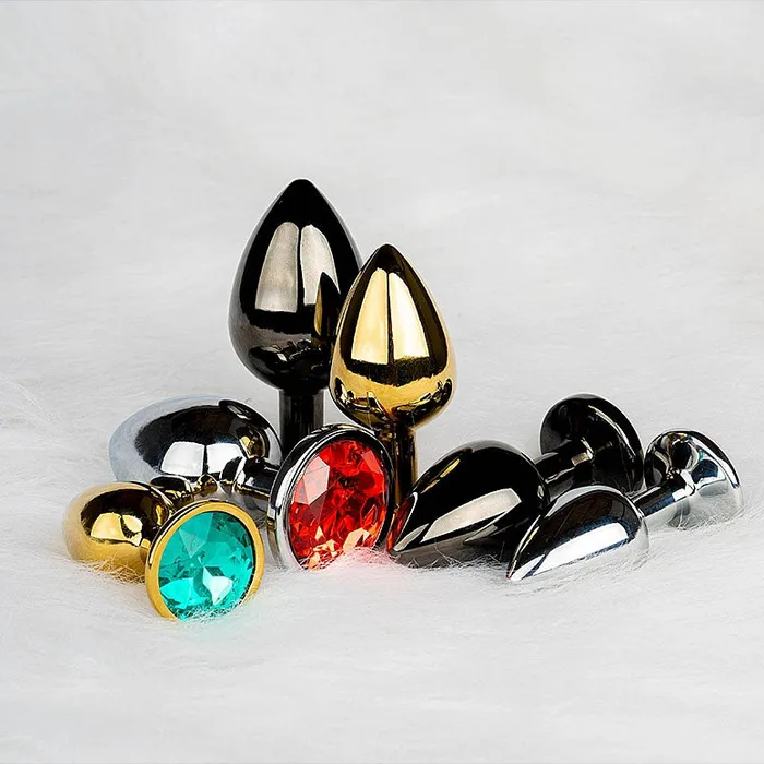 Shots America Anal Round Gem Butt Plug Small Ruby Red