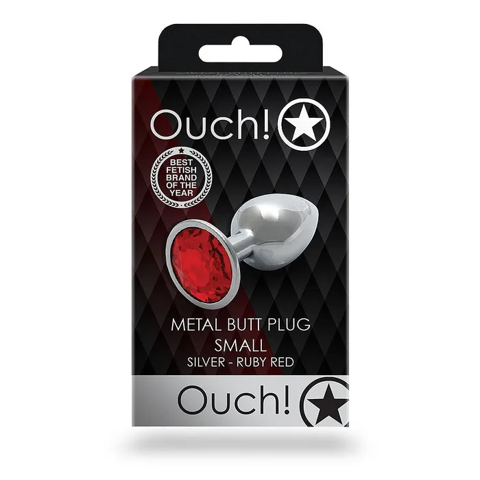 Shots America Anal Round Gem Butt Plug Small Ruby Red