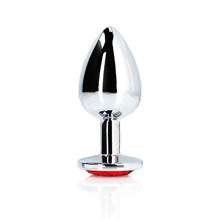 Shots America Anal Round Gem Butt Plug Small Ruby Red