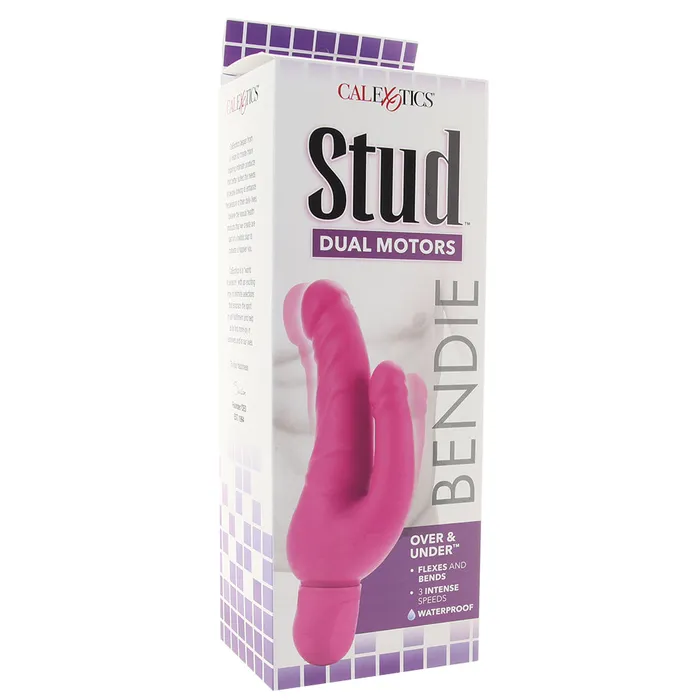 Bendie Stud Over Under Vibe in Pink CalExotics Vibrators Bendie Stud Over Under Vibe in Pink CalExotics Vibrators