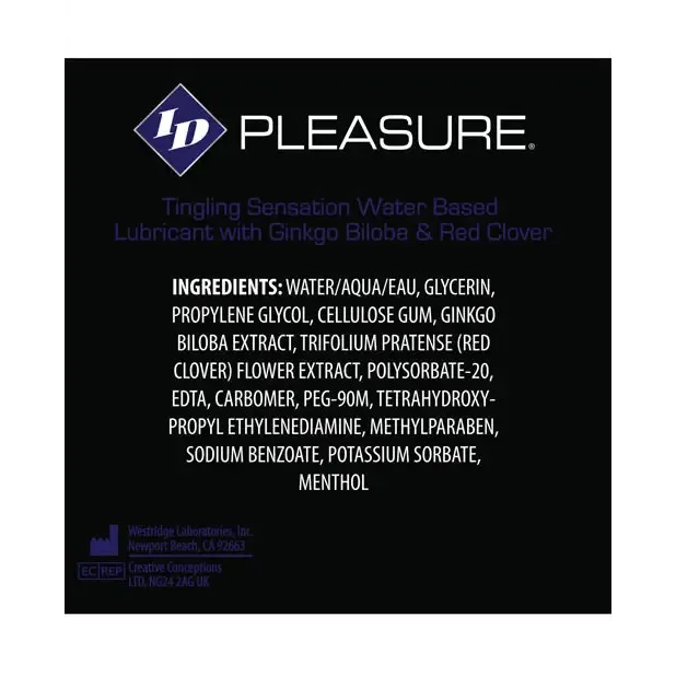 ID Lube Lubricants ID Pleasure Lubricant 41 fl oz Travel Tube ID Lube Lubricants ID Pleasure Lubricant 41 fl oz Travel Tube