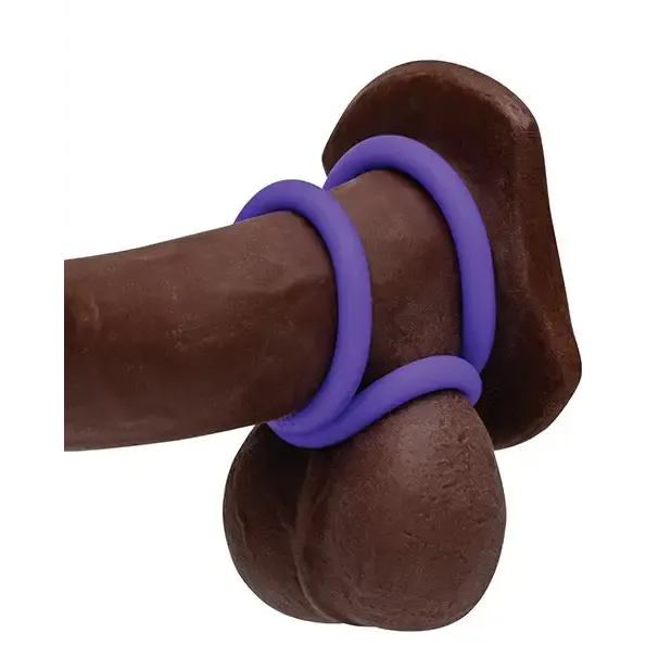Male Sex Toys Romp Remix Trio Purple Cock Ring Set Of 3 ROMP