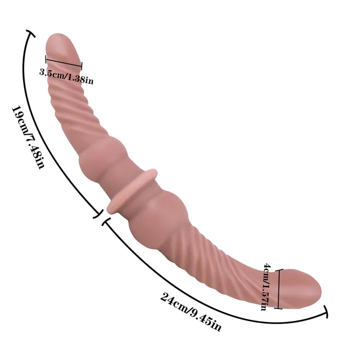 Modi Dildos H48 Threaded Double Penetration Liquid Silicone DoubleEnded Dildo 17 Inch