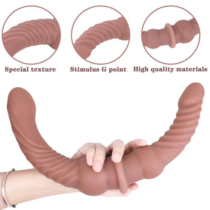 Modi Dildos H48 Threaded Double Penetration Liquid Silicone DoubleEnded Dildo 17 Inch