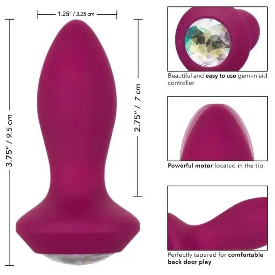 Power Gem Vibrating Petite Crystal Probe CalExotics Male Sex Toys Power Gem Vibrating Petite Crystal Probe CalExotics Male Sex Toys