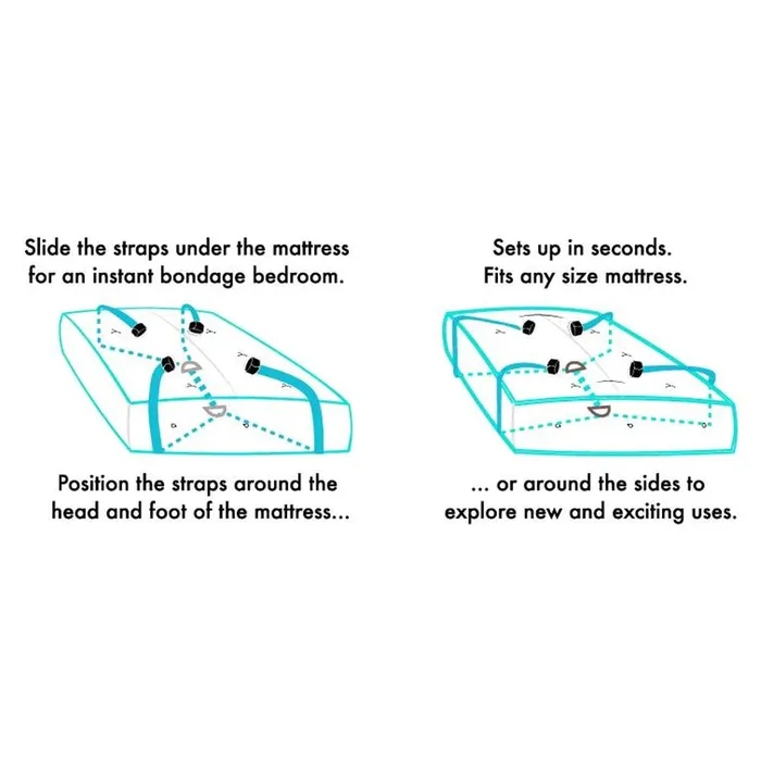 Couples Sportsheets Sex Mischief Bed Bondage Restraint Kit SPORTSHEETS