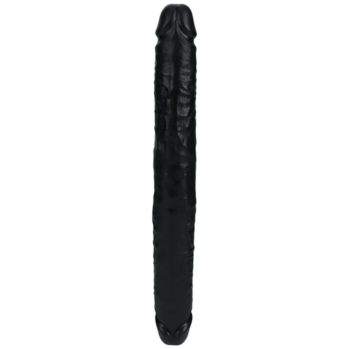 Dildos Shots Toys Shots Real Rock Straight Thick 14 Inch Double Dildo Black