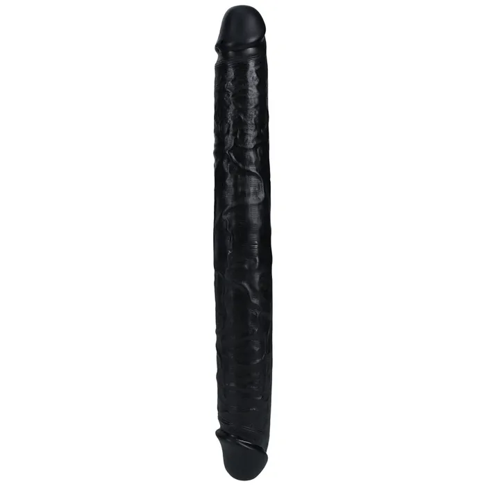 Dildos Shots Toys Shots Real Rock Straight Thick 14 Inch Double Dildo Black
