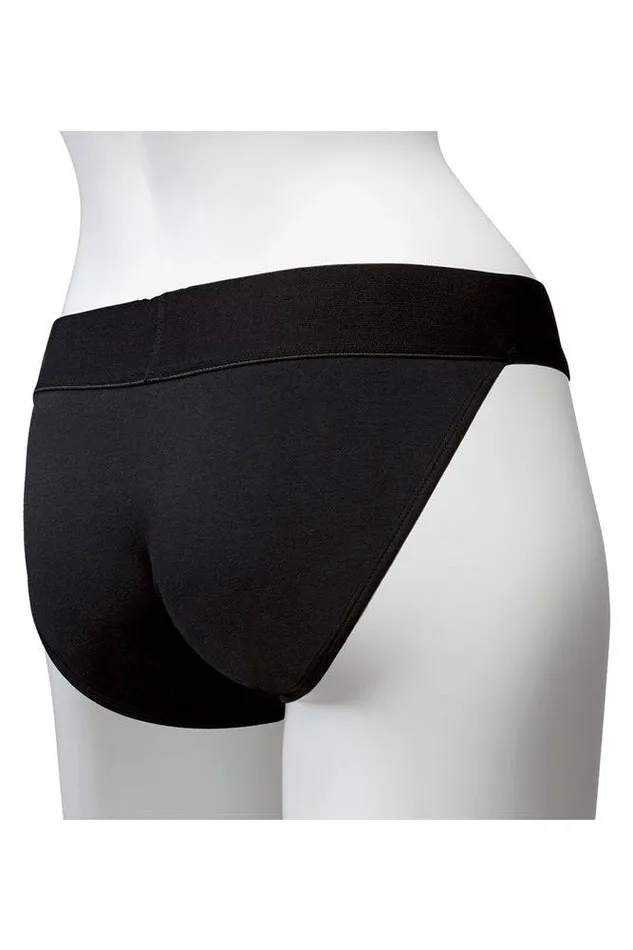 Female Sex Toys Doc Johnson VacULock by Doc Johnson Panty Harness w Plug Full Back LargeXL