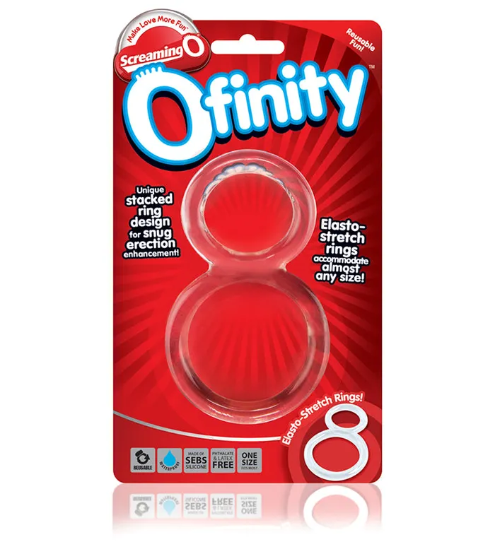 Screaming O Dildos Ofinity Double Erection Ring Clear by ScreamingO